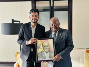 ঘানার সাবেক রাষ্ট্রপতির সাথে সিএসএ ভিপি রিফাদ মাহমুদের বৈঠক
