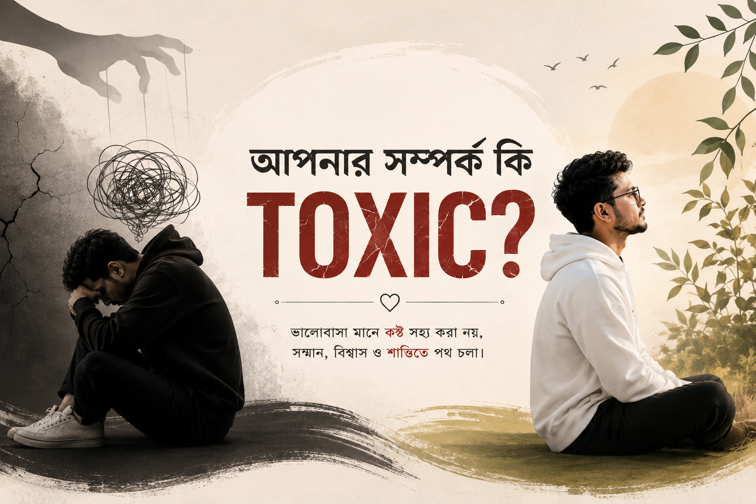 টক্সিক রিলেশন: যখন দূরে সরে আসাই নিজের প্রতি ভালোবাসা