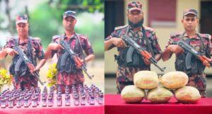 লালমনিরহাট সীমান্তে ১৫ বিজিবির অভিযানে মাদক জব্দ