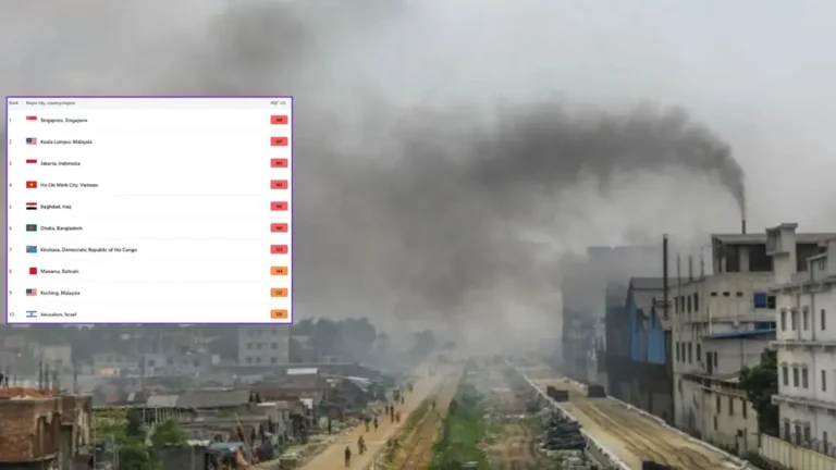 ঢাকার বাতাস আজ অস্বাস্থ্যকর, বায়ু দূষণের তালিকায় বিশ্বে ষষ্ঠ