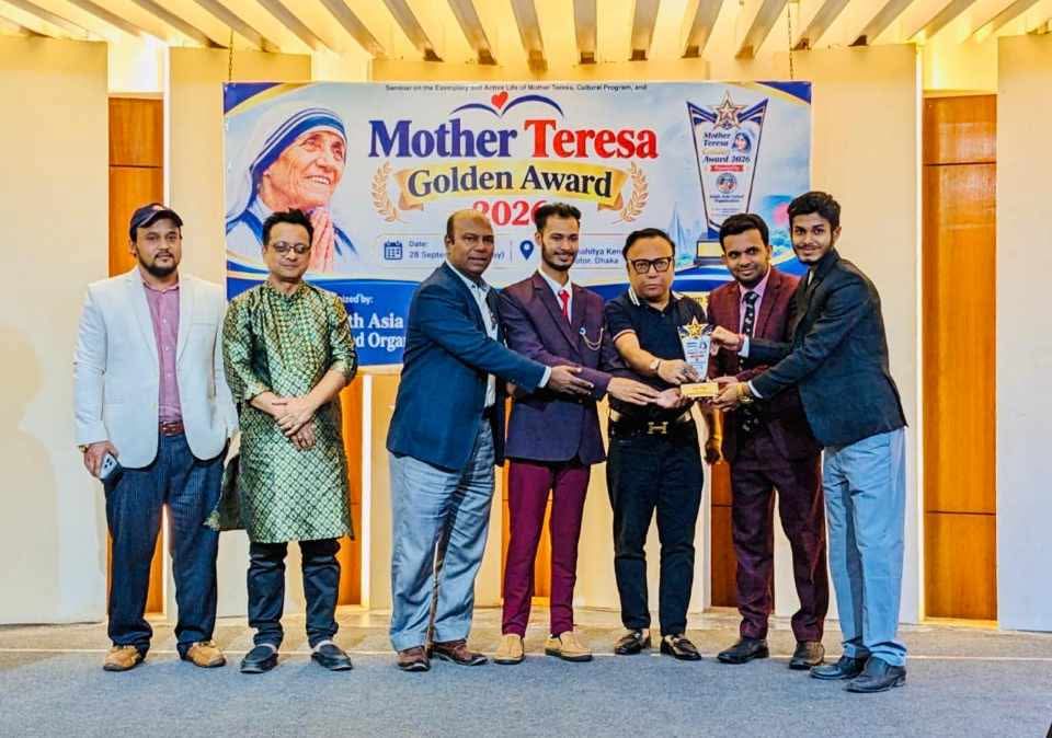 মাদার তেরেসা গোল্ডেন অ্যাওয়ার্ডে পুরস্কৃত হলেন জয় দাস