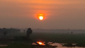 হেমন্তের গোলাপি সন্ধ্যা