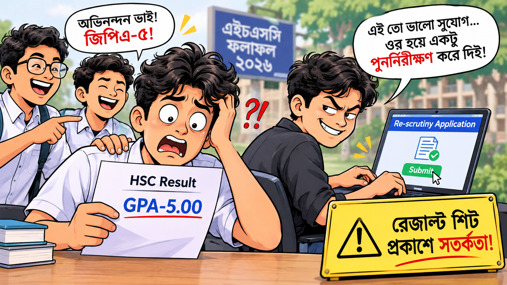 রেজাল্ট শিট প্রকাশে সতর্কতা, বন্ধুর হাতে জিপিএ-৫ হারানোর শঙ্কা!
