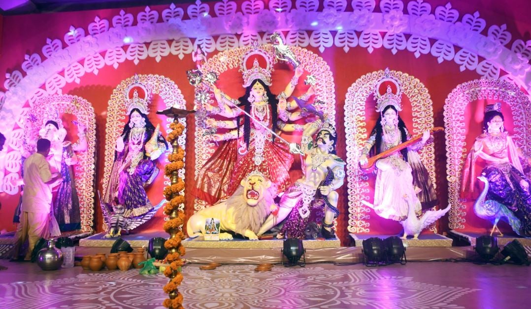 শারদীয় দুর্গোৎসবের মহাসপ্তমী উদযাপিত